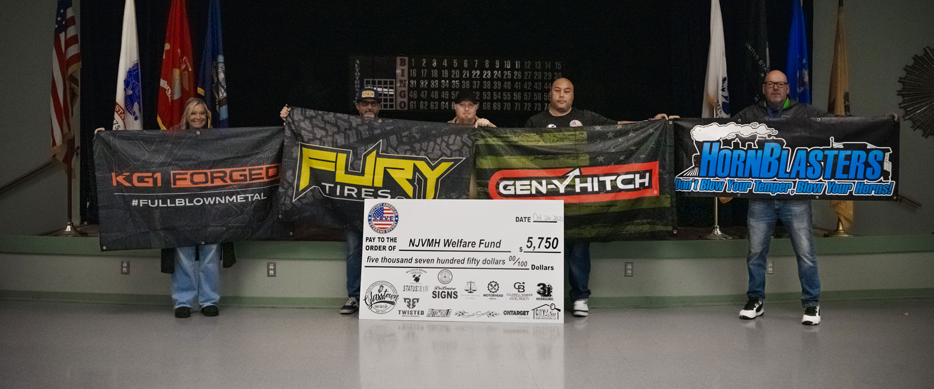 final check amount after donations raised for NJVMH Welfare Fund