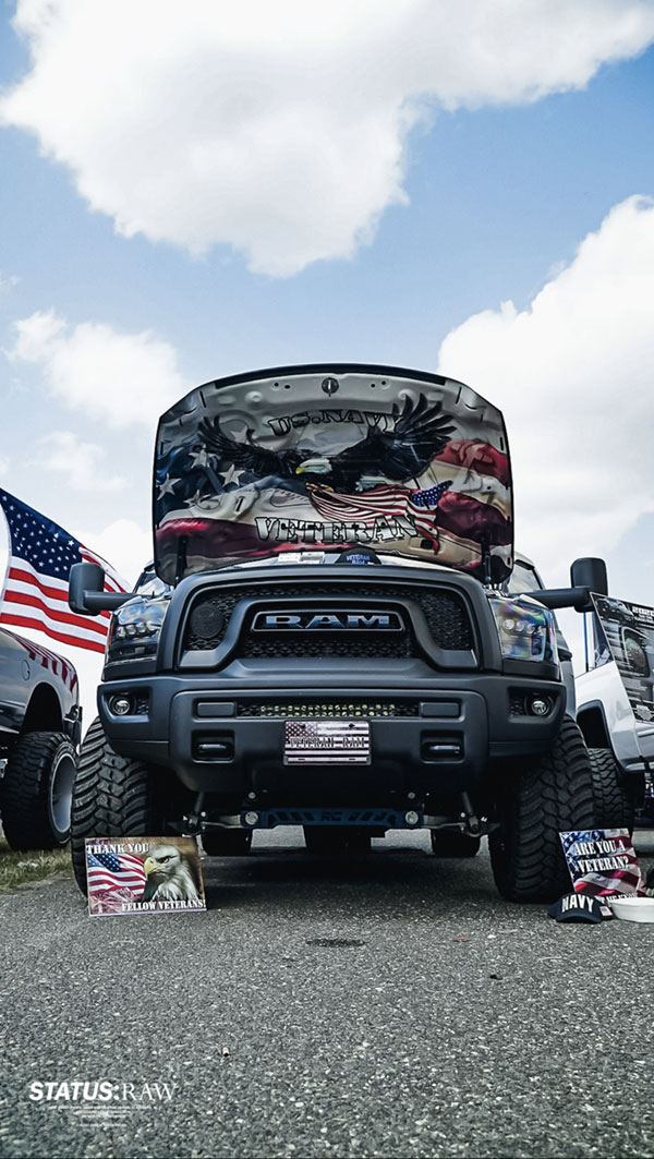 Veteran RM truck with hood on display