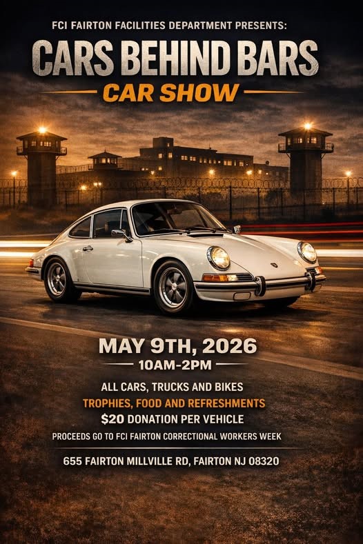 Cars Behind Bars Car Show Event Banner