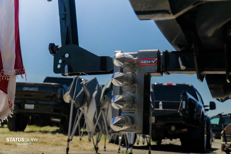Pick-up truck with flag attachment.